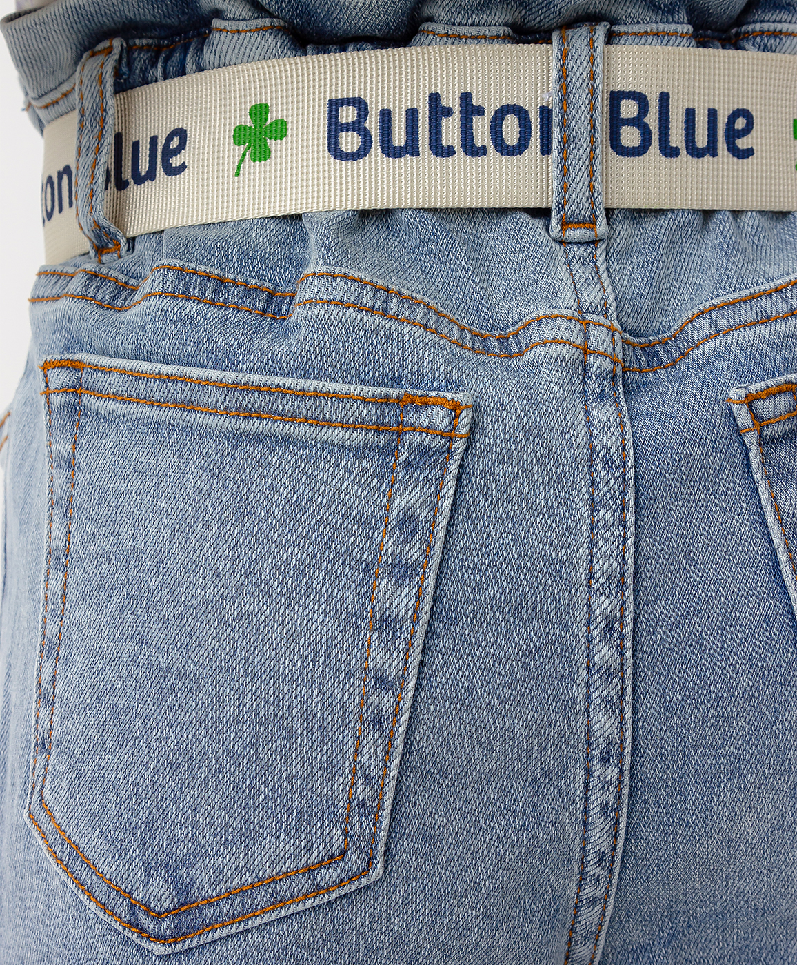 Джинсы-бананы голубые Button Blue