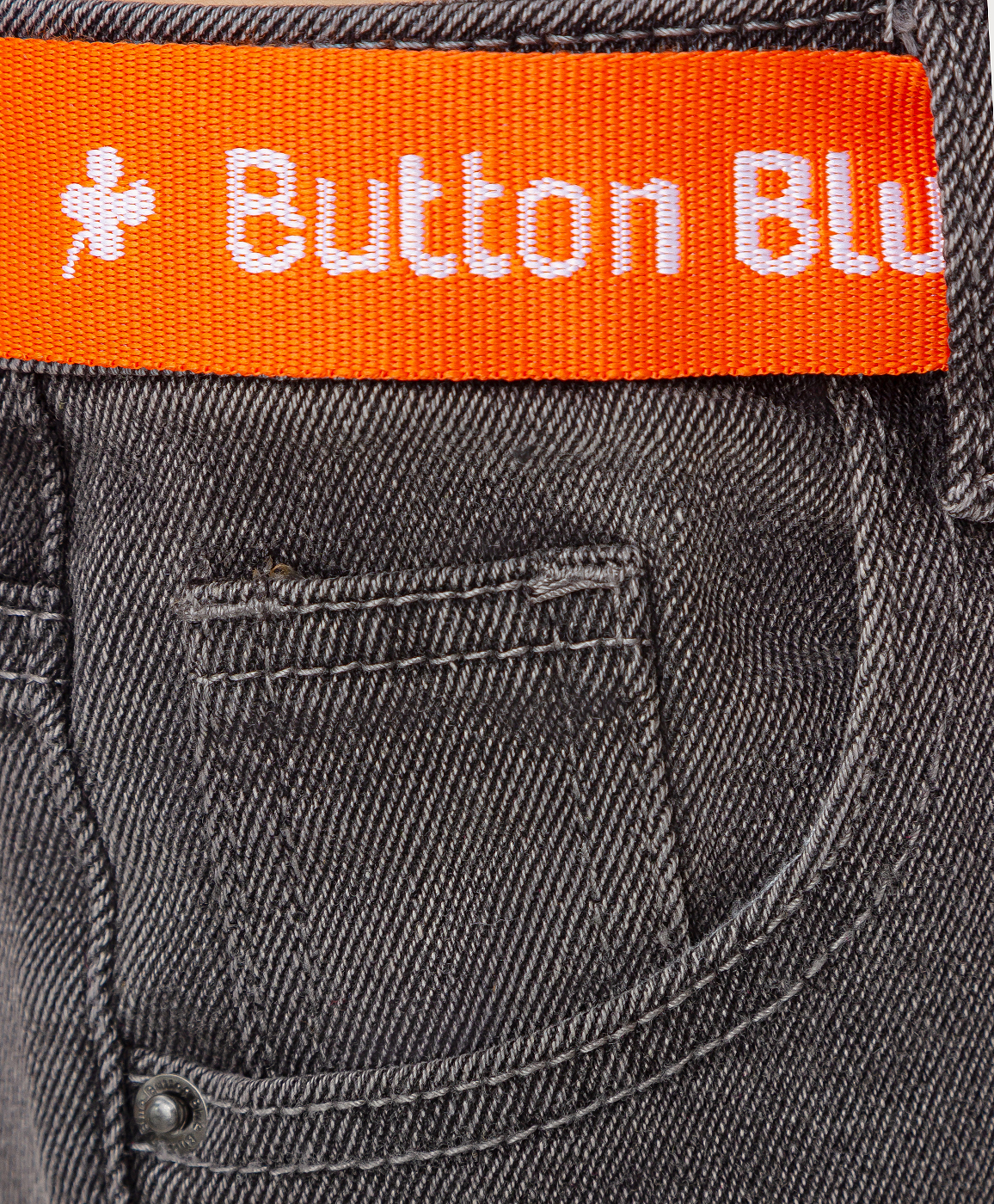 Джинсы клеш серые Button Blue