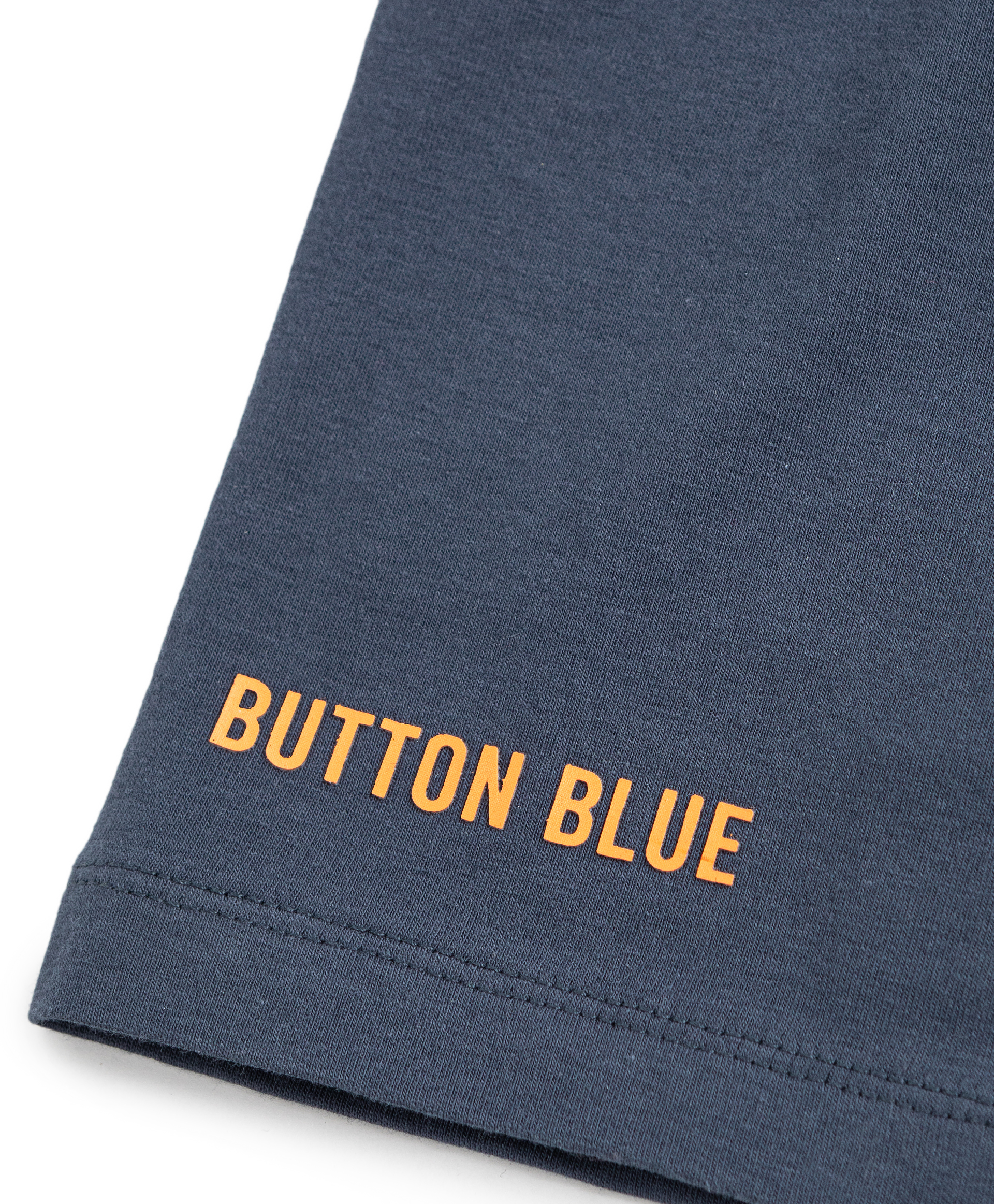 Шапка бини с принтом синяя детская Button Blue