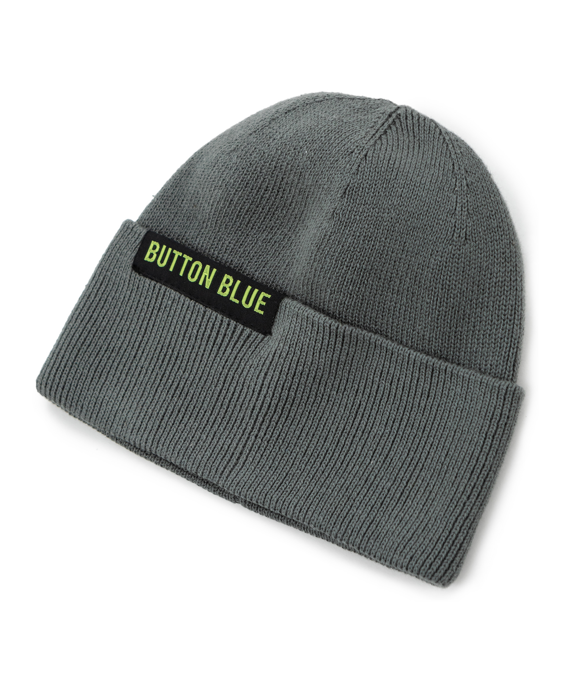 Шапка бини с подворотом детская Button Blue