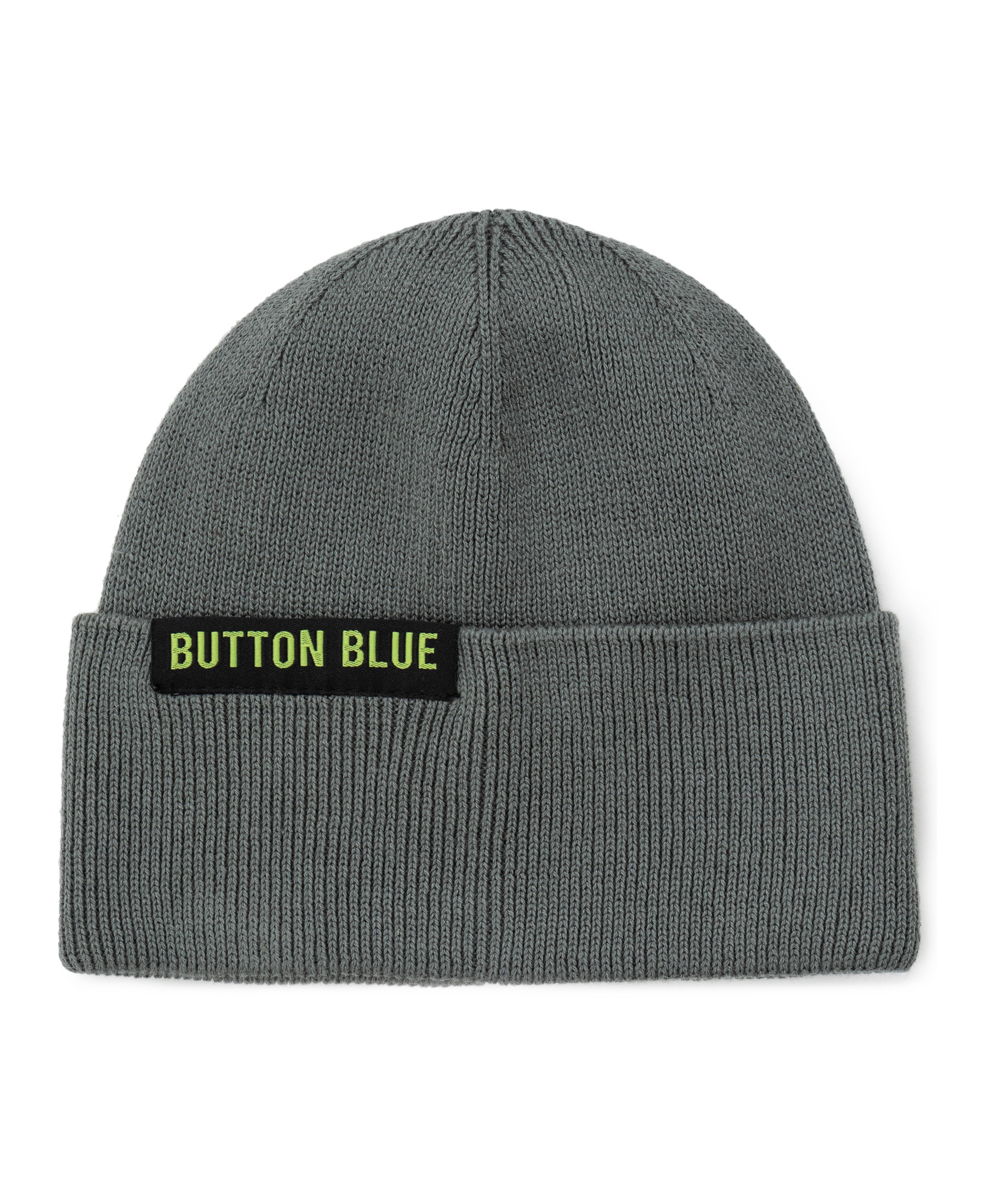 Шапка бини с подворотом детская Button Blue