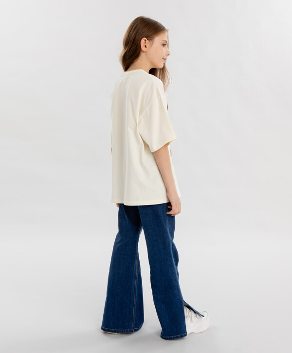 Джинсы bootcut fit синие для девочки Button Blue