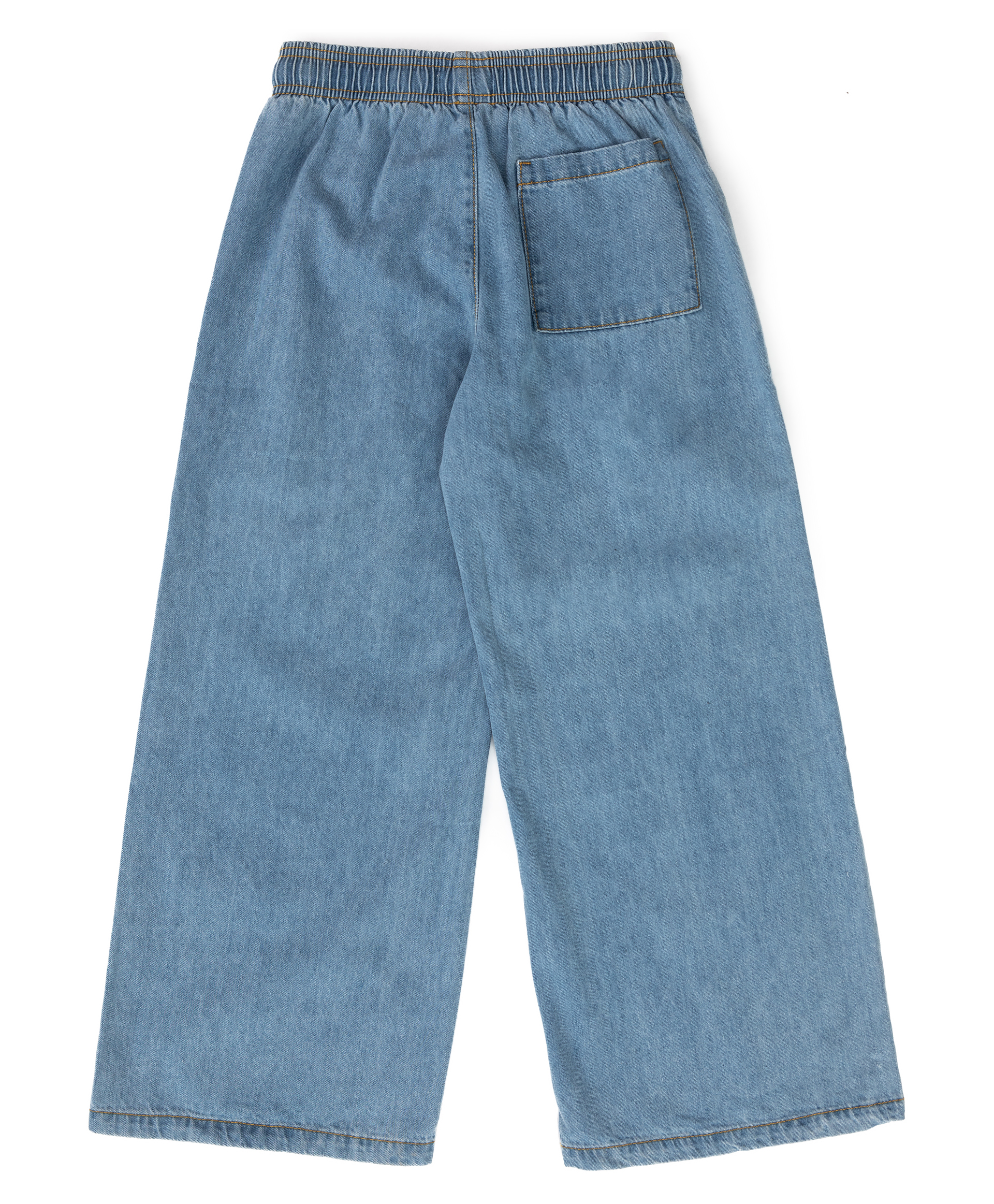 Джинсы relaxed fit с карманами голубые для девочки Button Blue