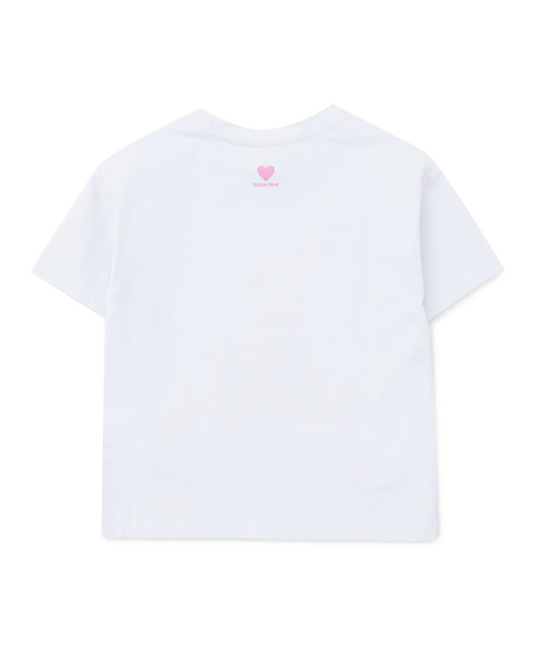 Футболка с принтом белая для девочки Button Blue
