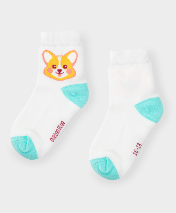 Носки 3 пары с принтом для девочки Button Blue