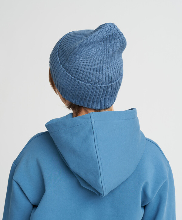 Шапка бини детская синяя Button Blue