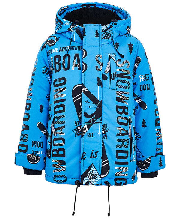 Голубая зимняя куртка с орнаментом Button Blue
