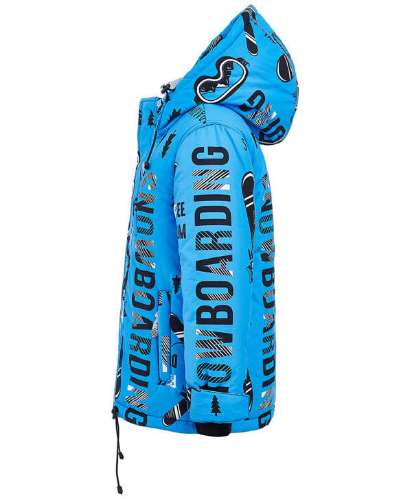 Голубая зимняя куртка с орнаментом Button Blue