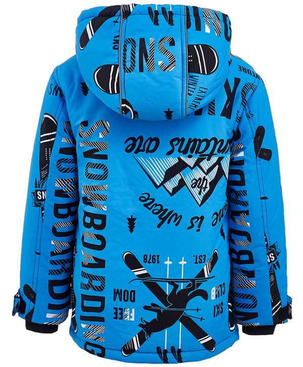Голубая зимняя куртка с орнаментом Button Blue