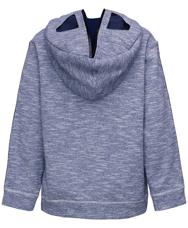 Синяя толстовка с капюшоном Button Blue