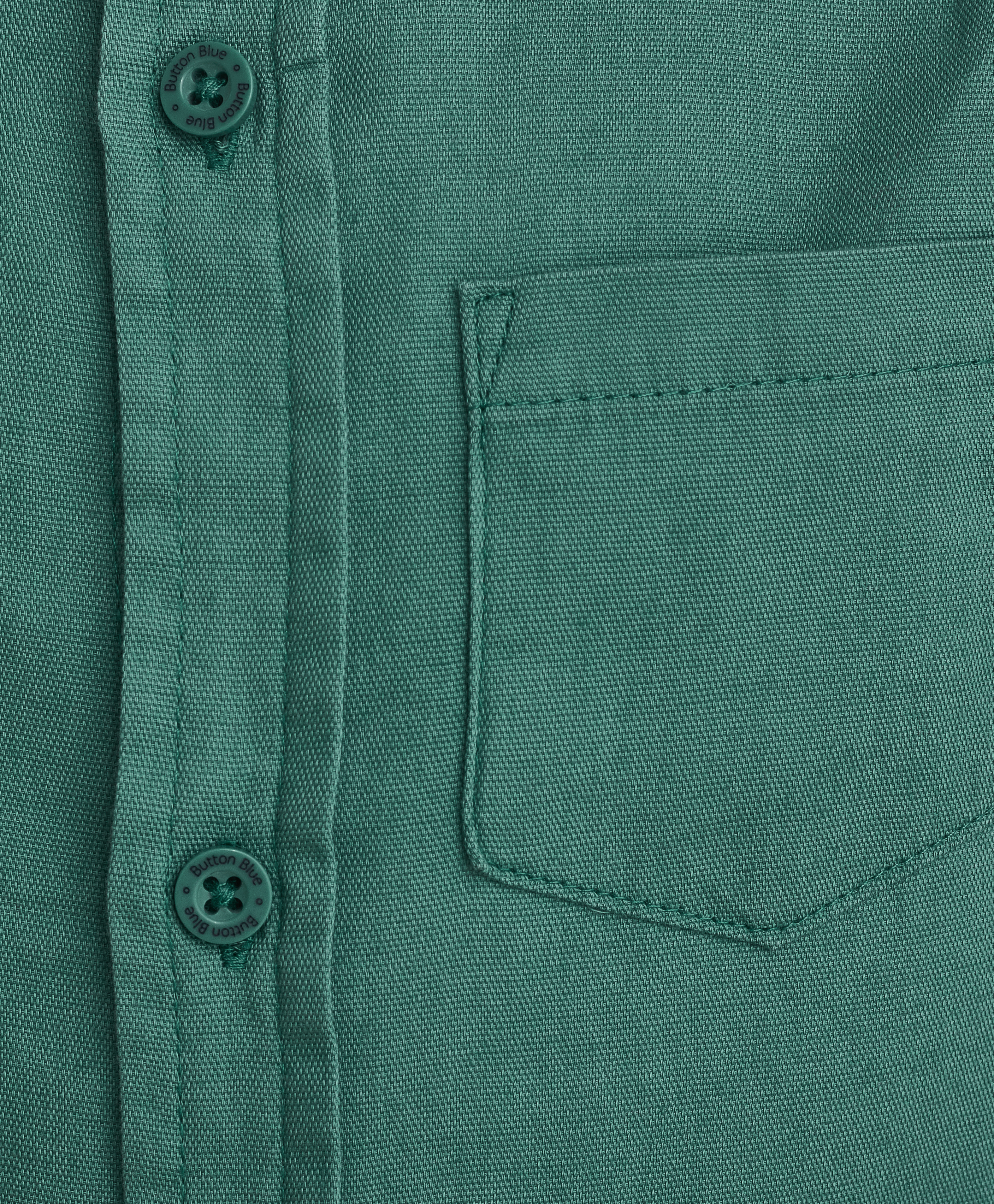 Зеленая рубашка с длинным рукавом Button Blue