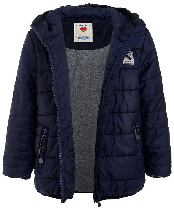 Синяя демисезонная куртка Button Blue