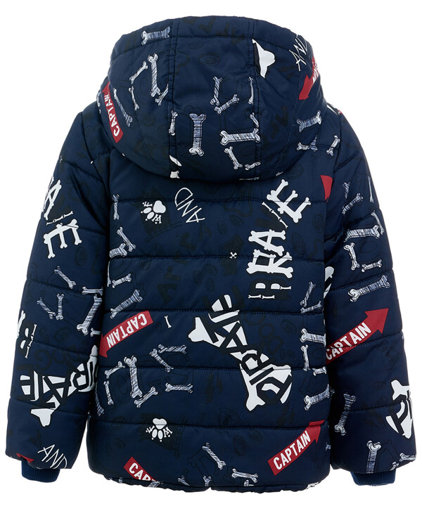 Синяя зимняя куртка с орнаментом Button Blue