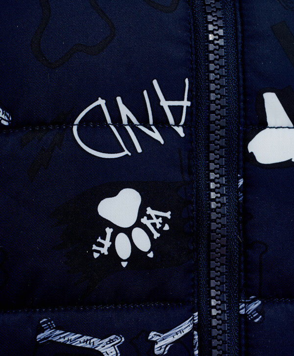 Синяя зимняя куртка с орнаментом Button Blue