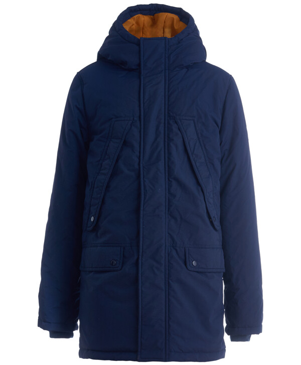 Синее демисезонное пальто Button Blue
