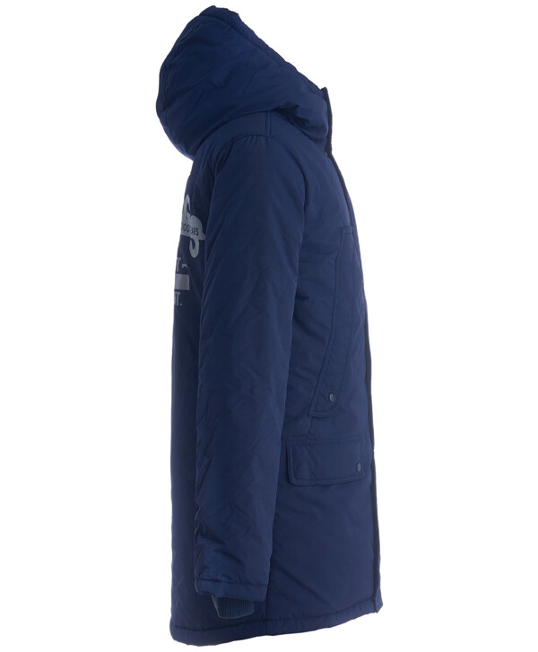 Синее демисезонное пальто Button Blue