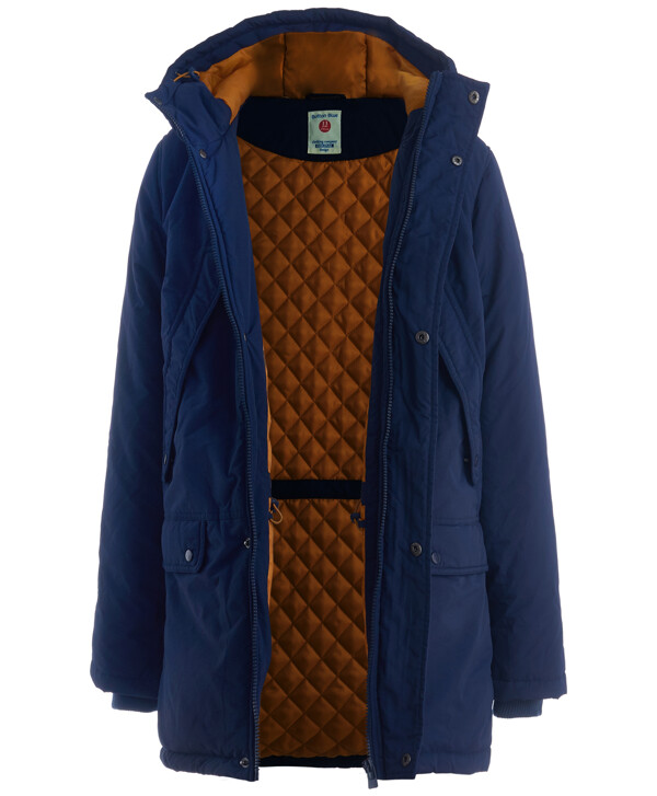 Синее демисезонное пальто Button Blue
