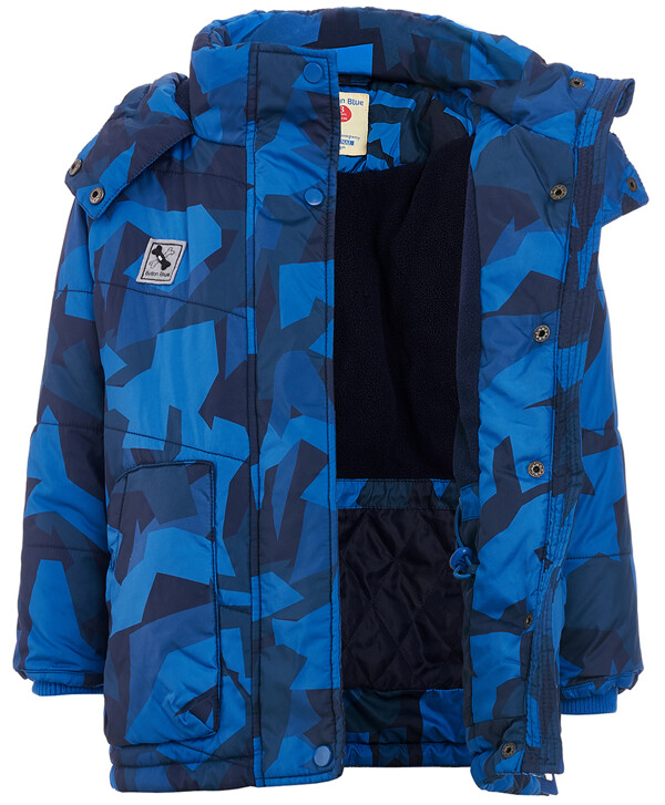 Синее демисезонное пальто Button Blue