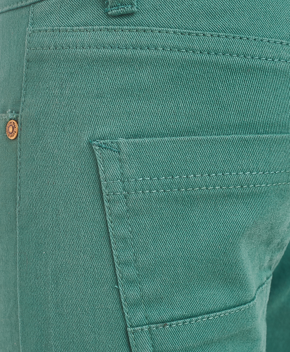 Зеленые твиловые брюки Button Blue