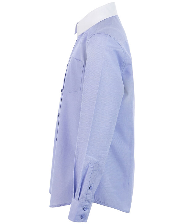 Голубая рубашка с белым воротничком Button Blue