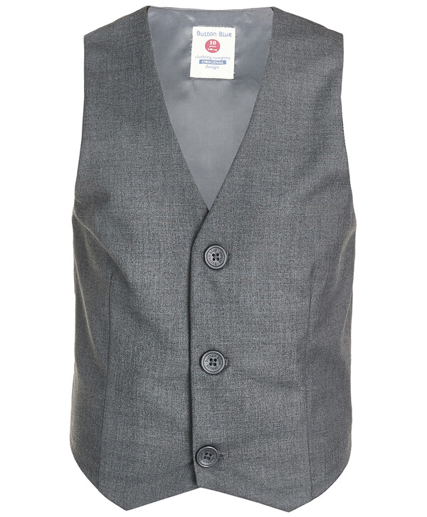 Серый классический жилет Button Blue