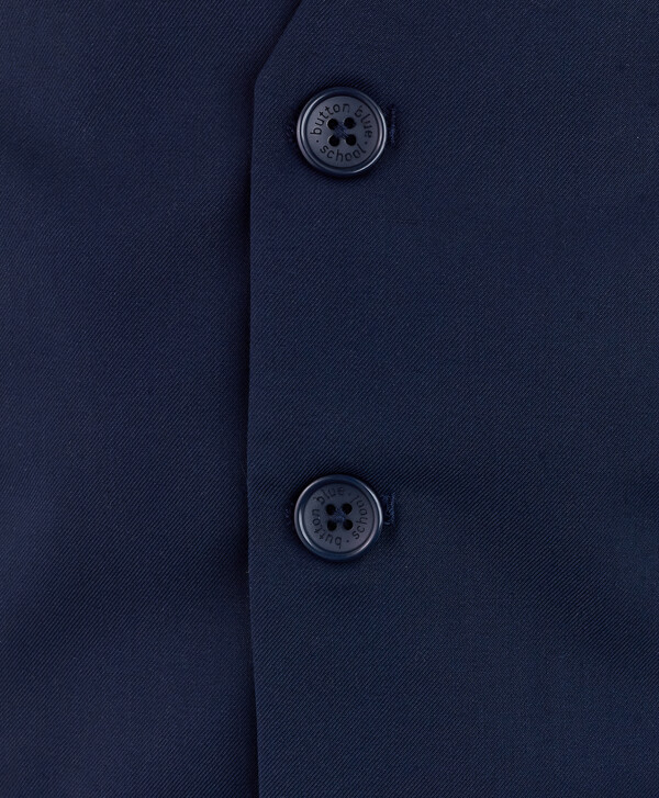 Синий классический жилет Button Blue