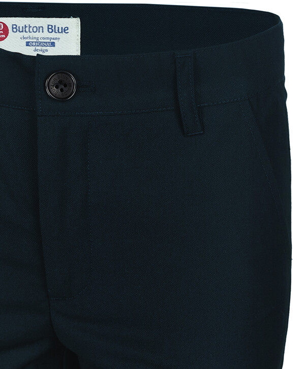 Черные брюки Slim Button Blue