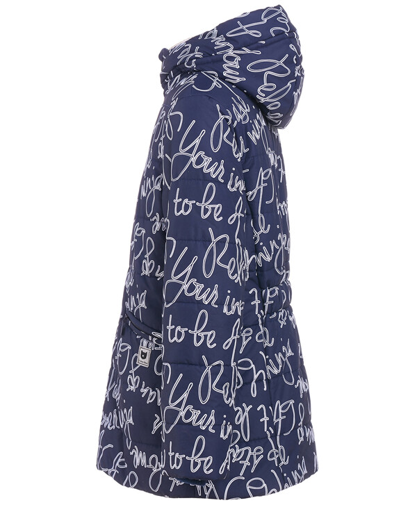 Синяя зимняя куртка с орнаментом Button Blue