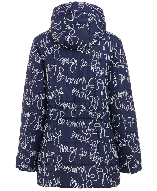 Синяя зимняя куртка с орнаментом Button Blue