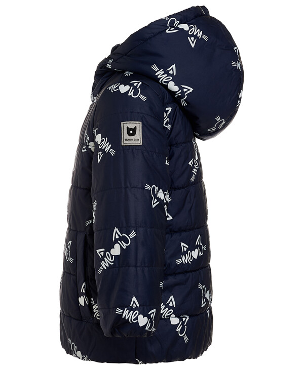 Синяя демисезонная куртка с орнаментом Button Blue