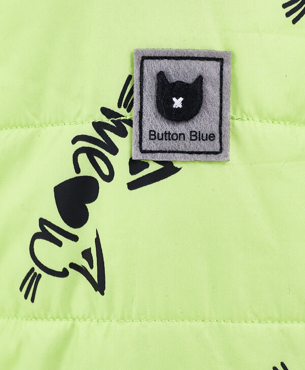 Салатовая демисезонная куртка с орнаментом Button Blue