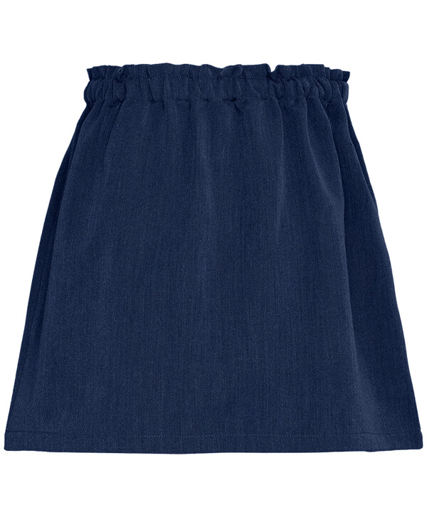 Синяя юбка с меховым карманом Button Blue