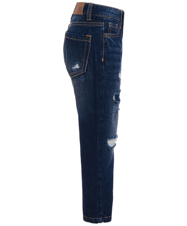 Синие джинсы Boyfriend Button Blue