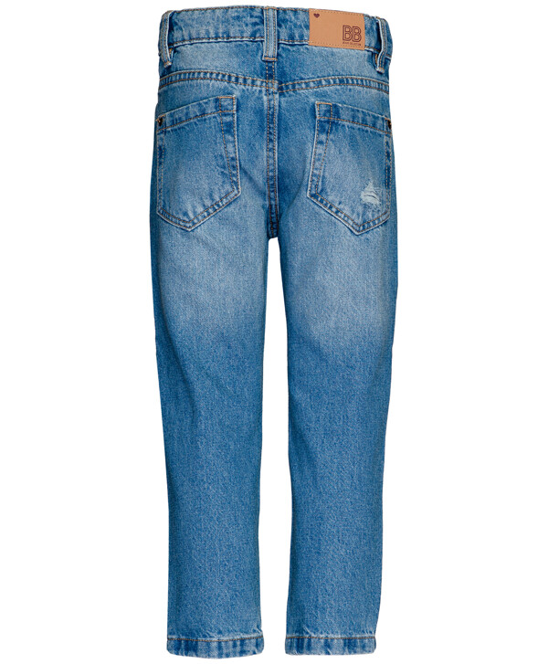 Голубые джинсы Boyfriend Button Blue
