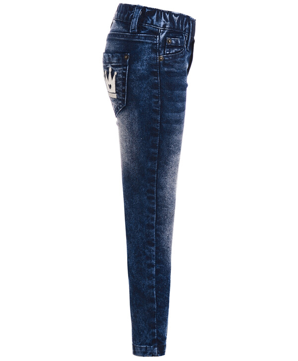 Голубые джинсы Slim Fit на резинке Button Blue