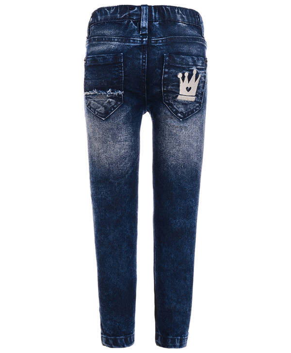 Голубые джинсы Slim Fit на резинке Button Blue