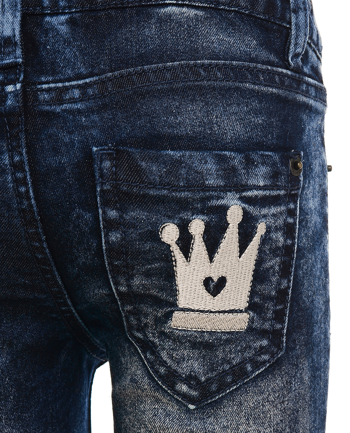 Голубые джинсы Slim Fit на резинке Button Blue