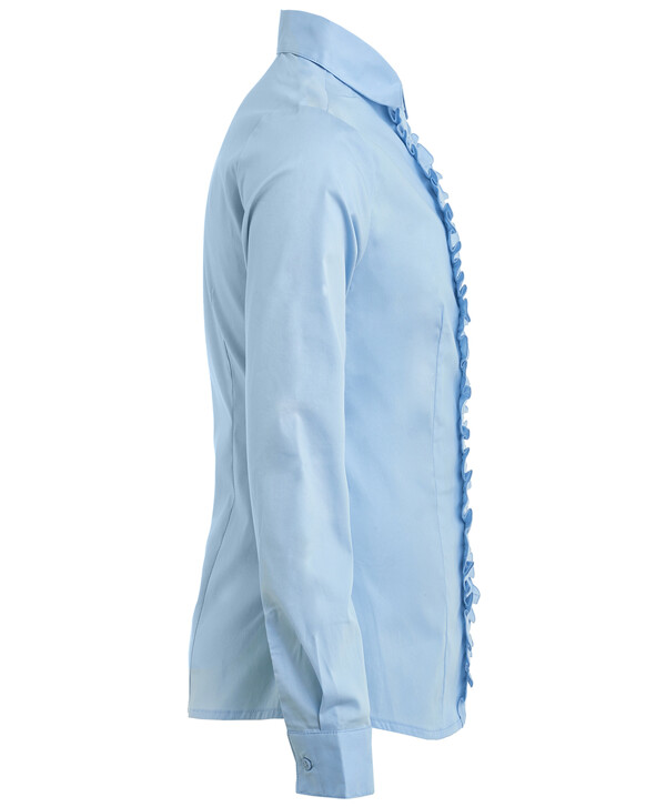 Голубая блузка со сменным бантиком Button Blue