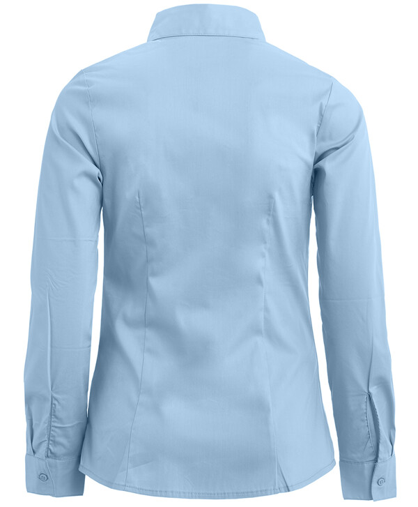 Голубая блузка со сменным бантиком Button Blue
