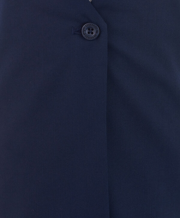 Синий удлиненный жилет Button Blue