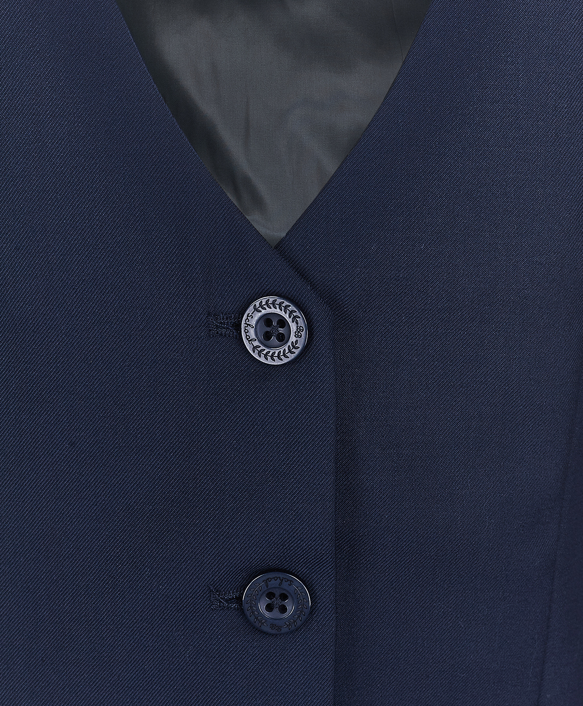 Синий классический жилет Button Blue