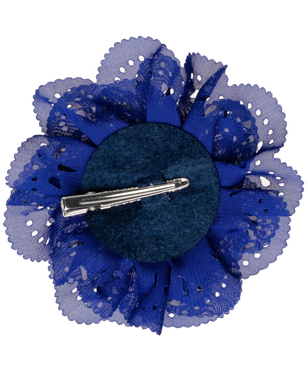 Синяя заколка с цветком Button Blue