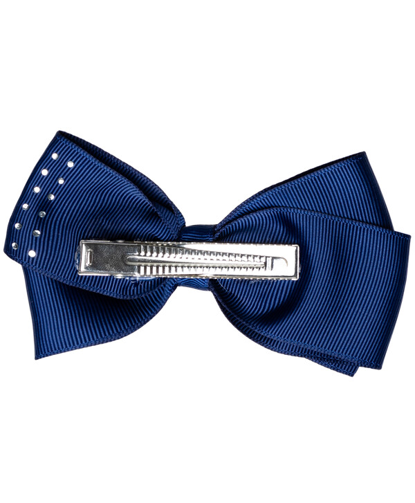 Синяя заколка с бантом в горошек Button Blue