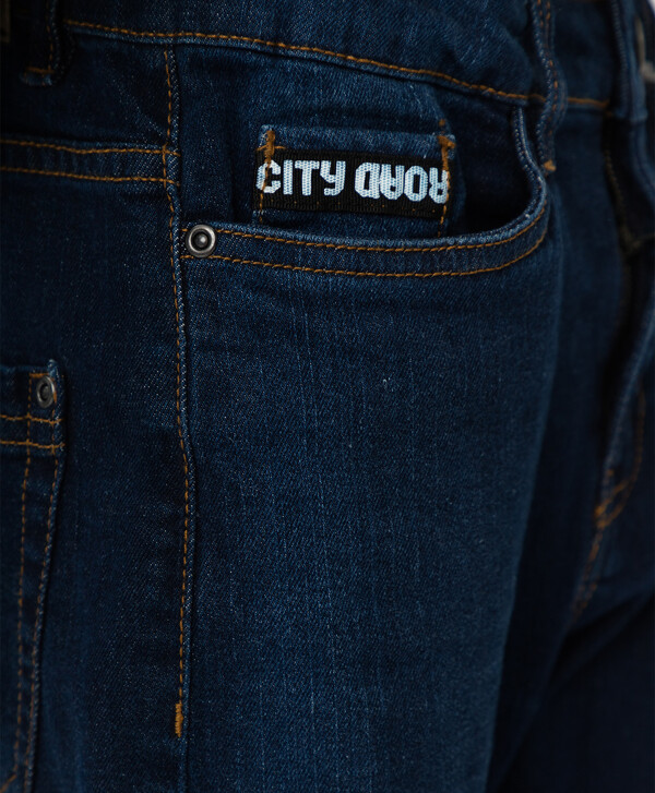 Синие свободные джинсы Button Blue