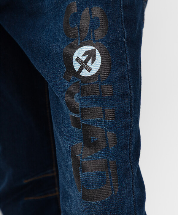Синие свободные джинсы Button Blue