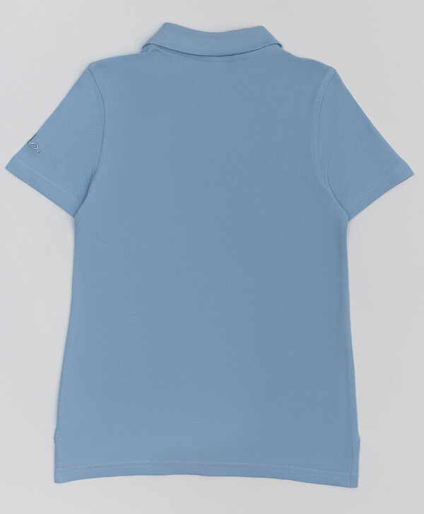 Голубое поло с коротким рукавом Button Blue