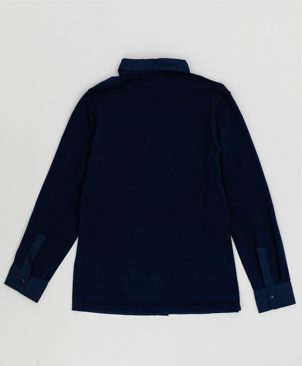 Синяя рубашка на кнопках Button Blue