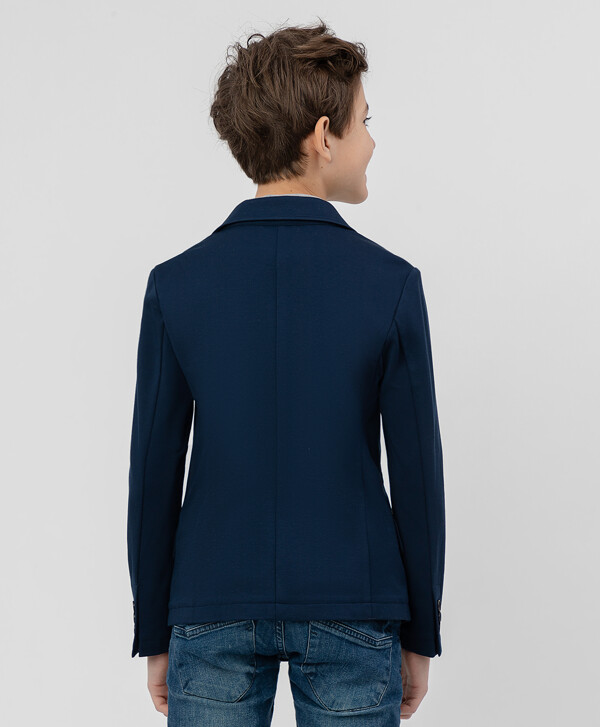 Синий трикотажный пиджак Button Blue
