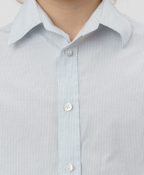 Серая рубашка в полоску Button Blue