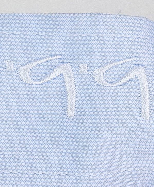 Голубая фактурная рубашка Button Blue
